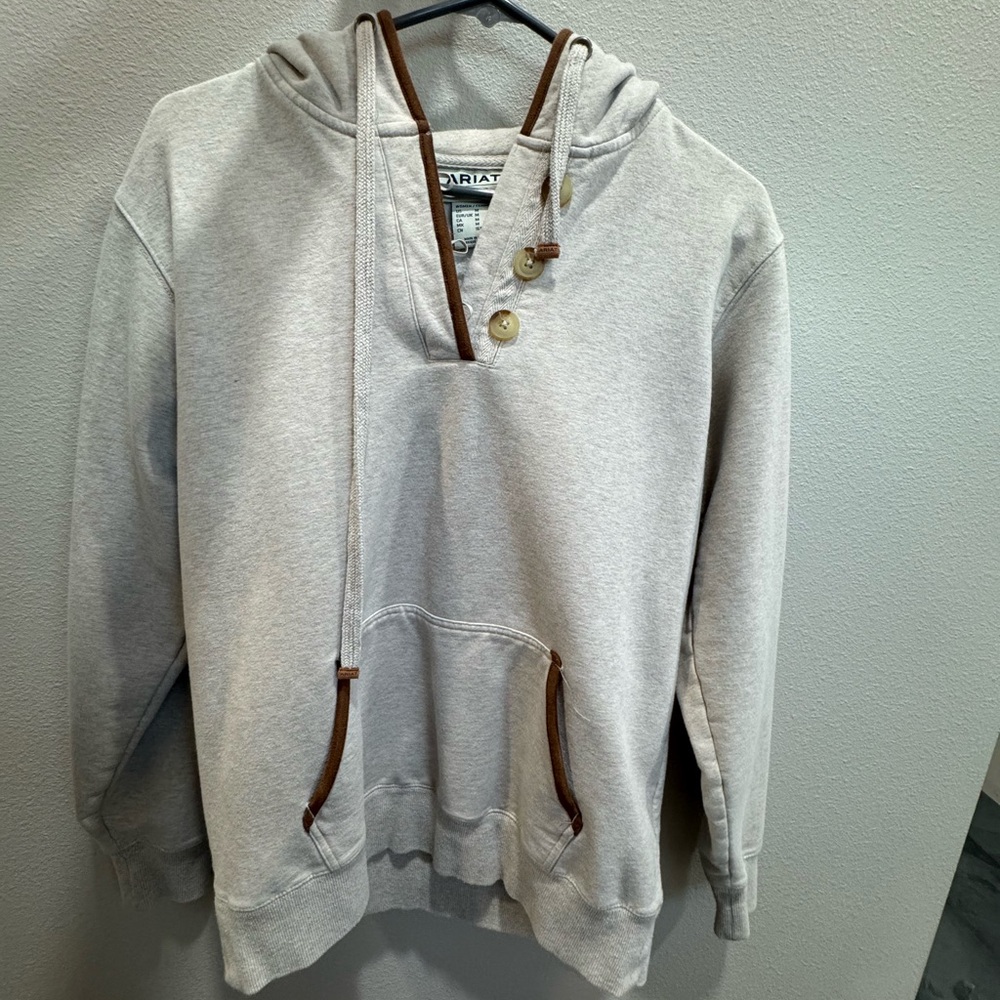 Ariat Men's Light Gray Hoodie Sweater